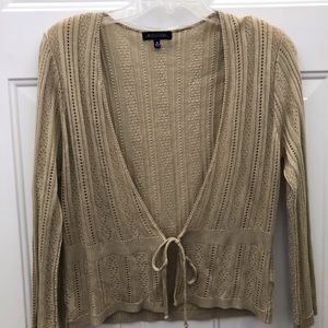 Notations lightweight bolero short knit sweater size medium NWT